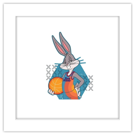Gallery Pops Space Jam: A New Legacy - Bugs Bunny Wall Art, White Framed Version, 12" x 12"