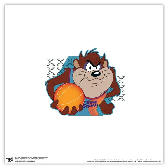 Gallery Pops Space Jam: A New Legacy - Tasmanian Devil Wall Art, Unframed Version, 12" x 12"