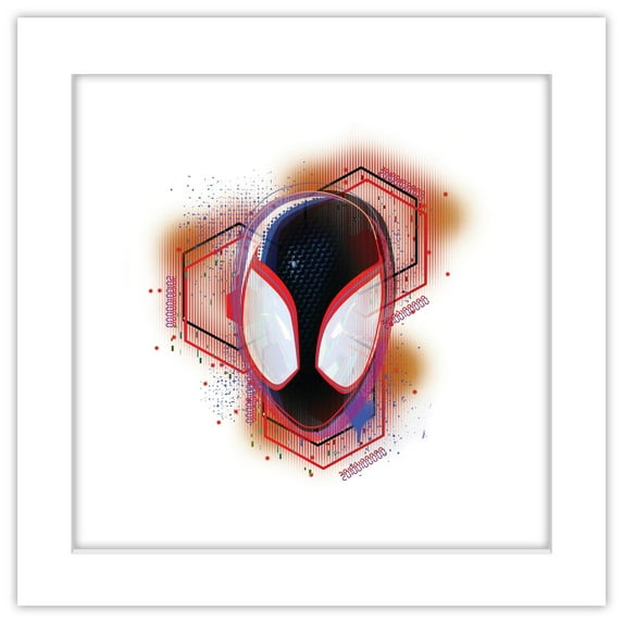 Gallery Pops Spider-Man: Across the Spider-Verse - Miles Geometric Wall Art, White Framed Version, 12" x 12"