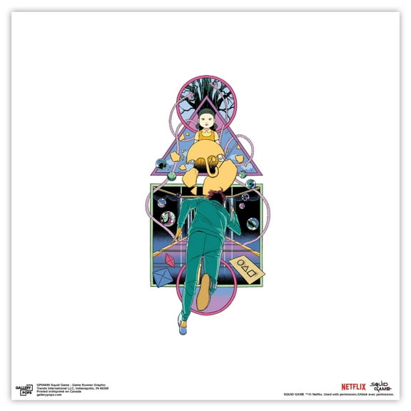 Gallery Pops Squid Game - Game Runner Graphic Wall Art, Unframed Version, 12" x 12"