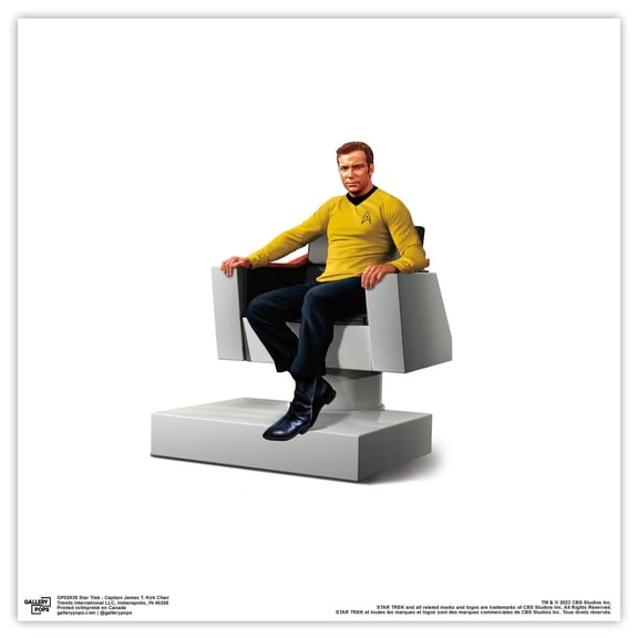 Gallery Pops Star Trek - Captain James T. Kirk Chair Wall Art, Unframed Version, 12" x 12"