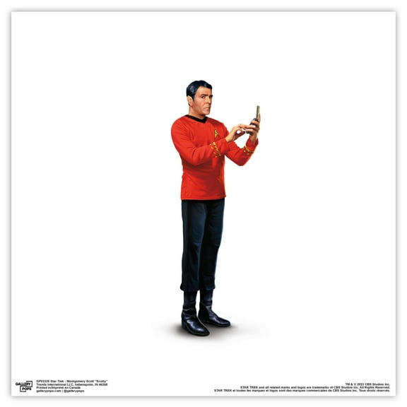 Gallery Pops Star Trek - Montgomery Scott "Scotty" Wall Art, Unframed Version, 12" x 12"
