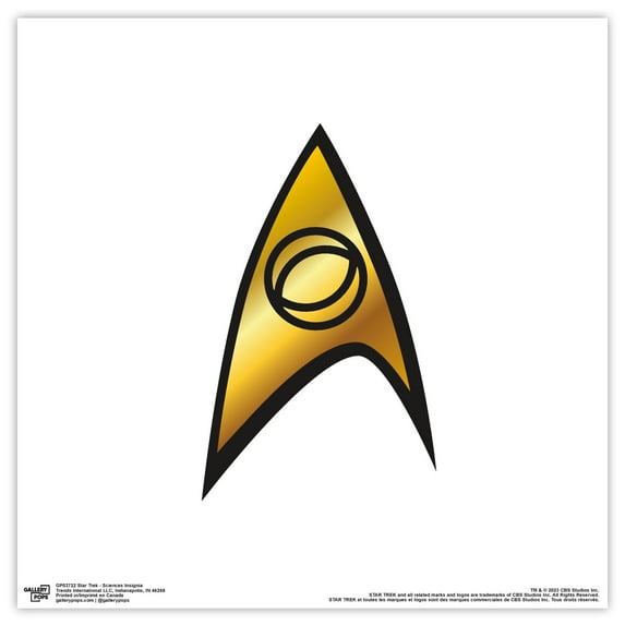 Gallery Pops Star Trek - Sciences Insignia Wall Art, Unframed Version, 12" x 12"