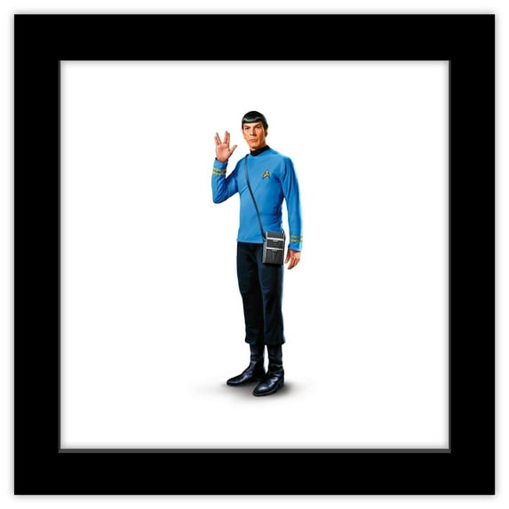 Gallery Pops Star Trek - Spock Vulcan Salute Wall Art, Black Framed Version, 12" x 12"