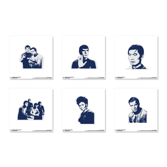 Gallery Pops Star Trek - Stylized Portrait Wall Art Bundle (6-Pack)