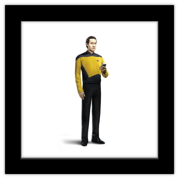 Gallery Pops Star Trek: The Next Generation - Data Wall Art, Black Framed Version, 12" x 12"