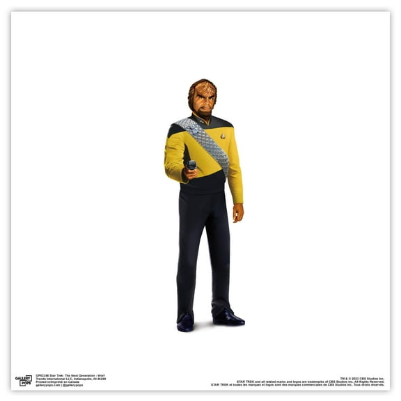 Gallery Pops Star Trek: The Next Generation - Worf Wall Art, Unframed Version, 12" x 12"