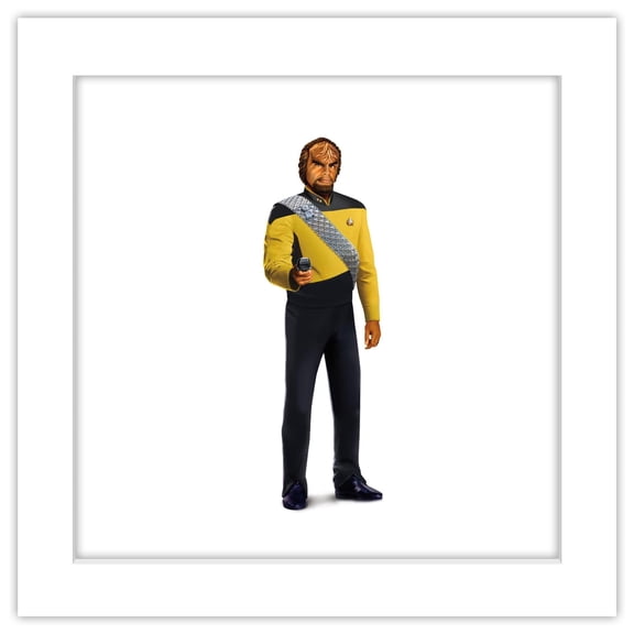 Gallery Pops Star Trek: The Next Generation - Worf Wall Art, White Framed Version, 12" x 12"
