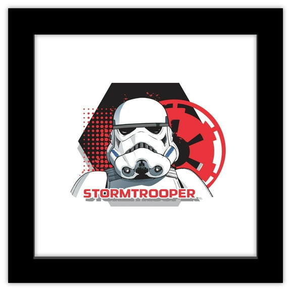 Gallery Pops Star Wars - Academic Stormtrooper Wall Art, Black Framed Version, 12" x 12"