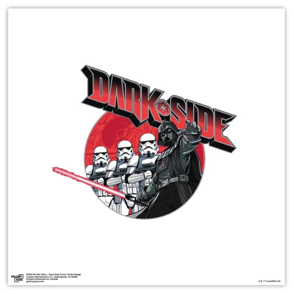 Gallery Pops Star Wars - Dark Side Force Choke Badge Wall Art, Unframed Version, 12" x 12"