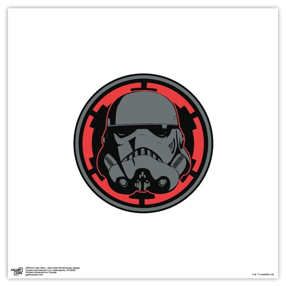 Gallery Pops Star Wars - Dark Side Stormtrooper Badge Wall Art, Unframed Version, 12" x 12"