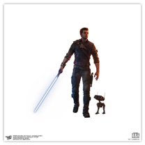 Gallery Pops Star Wars: Jedi: Survivor - Cal Kestis and BD-1 Wall Art, Unframed Version, 12" x 12"