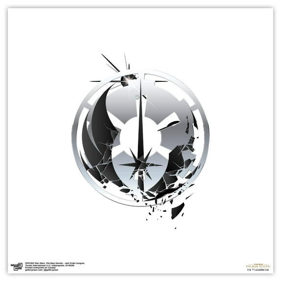 Gallery Pops Star Wars: Obi-Wan Kenobi - Jedi Order Insignia Wall Art, Unframed Version, 12" x 12"