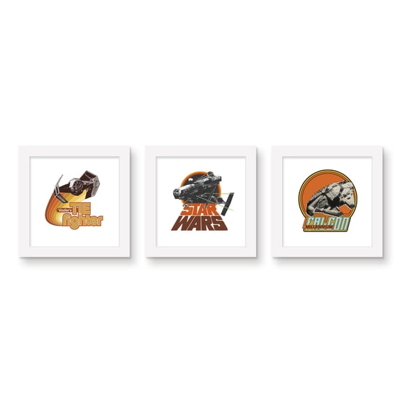 Gallery Pops Star Wars - Retro Spacecraft Wall Art Bundle (3-Pack)