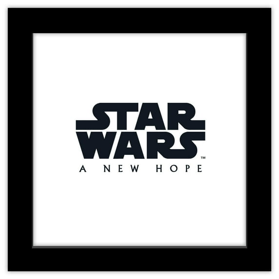 Gallery Pops Star Wars: Saga - A New Hope Logo Wall Art, Black Framed Version, 12" x 12"