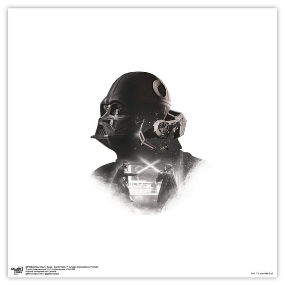 Gallery Pops Star Wars: Saga - Darth Vader Artistic Atmosphere Portrait Wall Art, Unframed Version, 12" x 12"