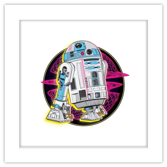 Gallery Pops Star Wars: Saga - Elevation R2-D2 Wall Art, White Framed Version, 12" x 12"