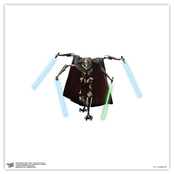 Gallery Pops Star Wars: Saga - General Grievous Wall Art, Unframed Version, 12" x 12"