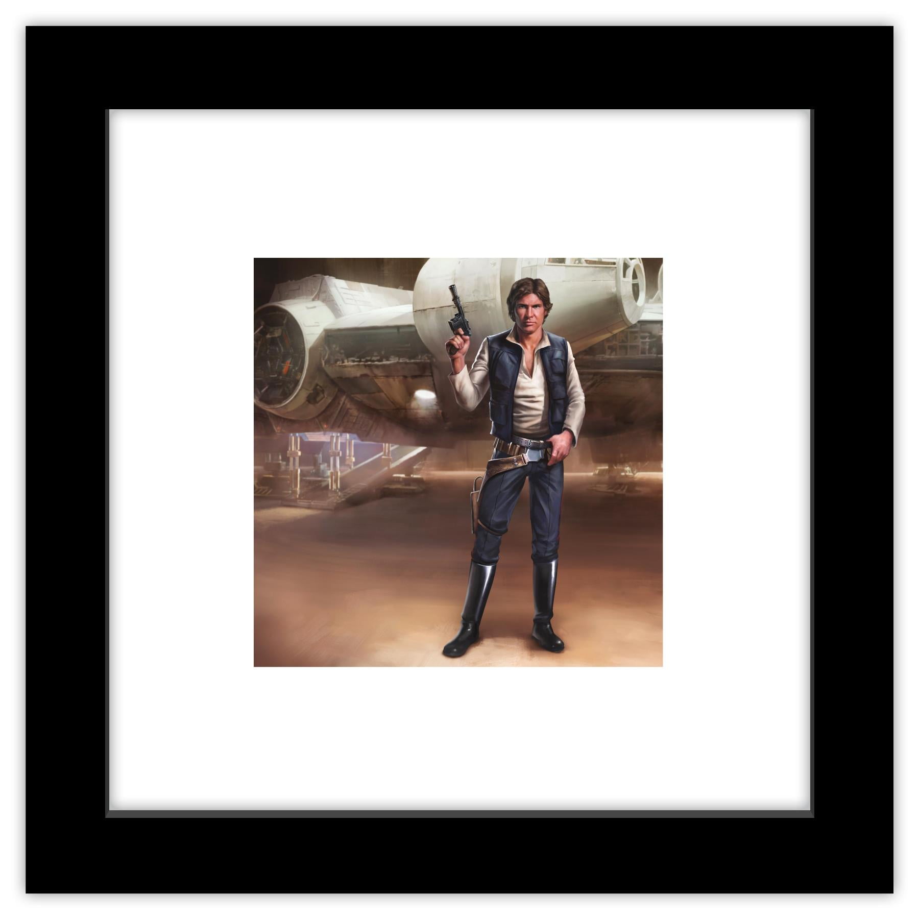 Gallery Pops Star Wars: Saga - Moments Edge Han Solo Wall Art, Black Framed  Version, 12\, image size:1800x1800