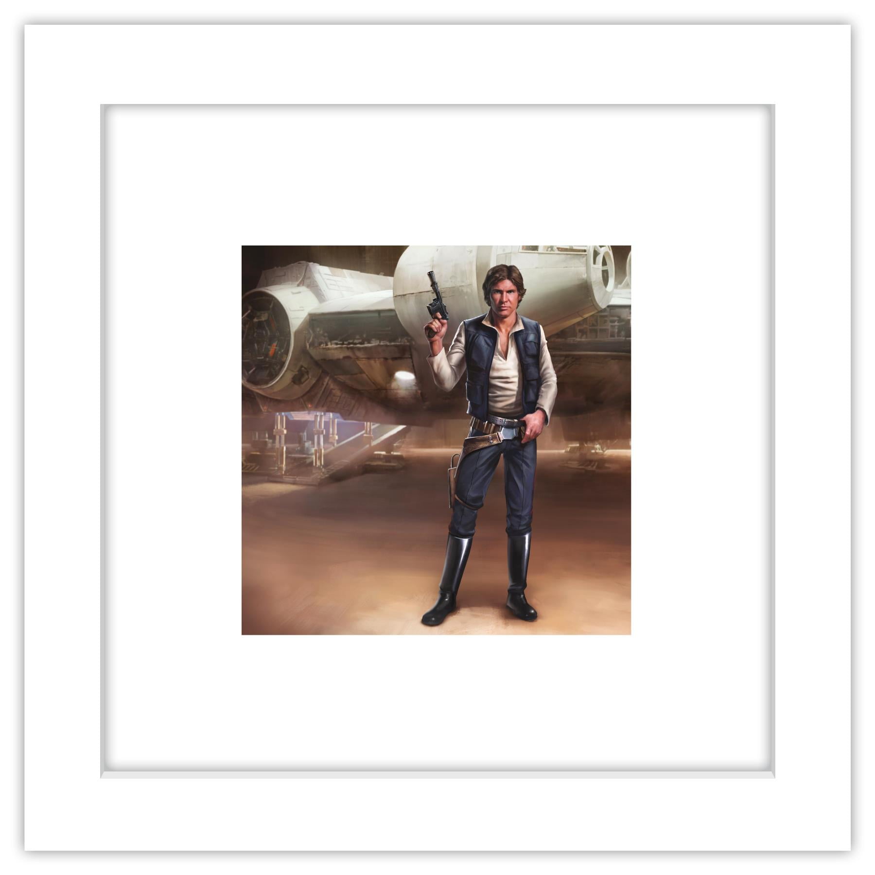Gallery Pops Star Wars: Saga - Moments Edge Han Solo Wall Art, Black Framed  Version, 12\, image size:1800x1800