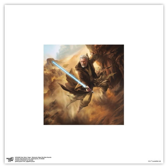 Gallery Pops Star Wars: Saga - Moments Edge Obi-Wan Kenobi Wall Art, Unframed Version, 12" x 12"