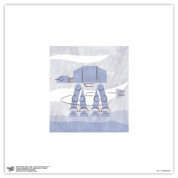 Gallery Pops Star Wars: Saga - Neutral Abstract AT-AT Wall Art, Unframed Version, 12" x 12"