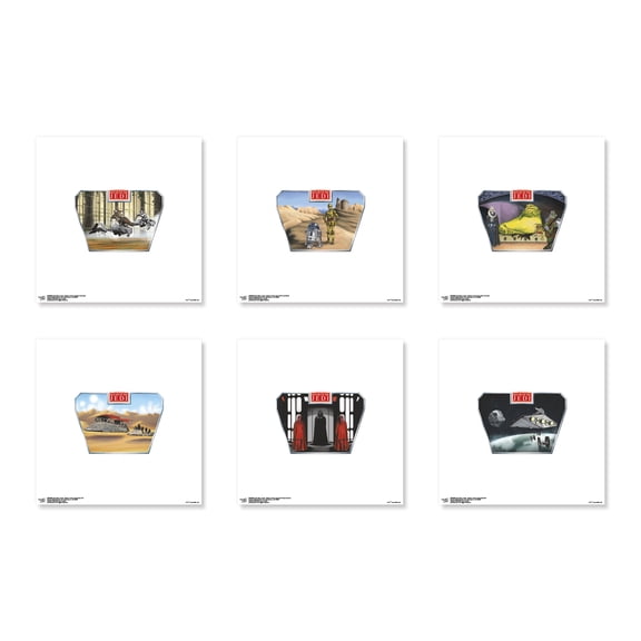 Gallery Pops Star Wars: Saga - Return of the Jedi Illustrated Wall Art Bundle (6-Pack)