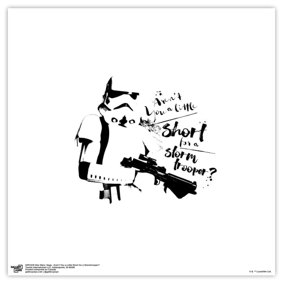 Gallery Pops Star Wars: Saga - Short for a Stormtrooper Wall Art, Unframed Version, 12" x 12"