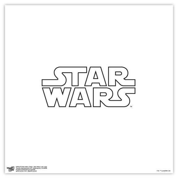 Gallery Pops Star Wars: Saga - Star Wars Line Logo Wall Art, Unframed Version, 12" x 12"