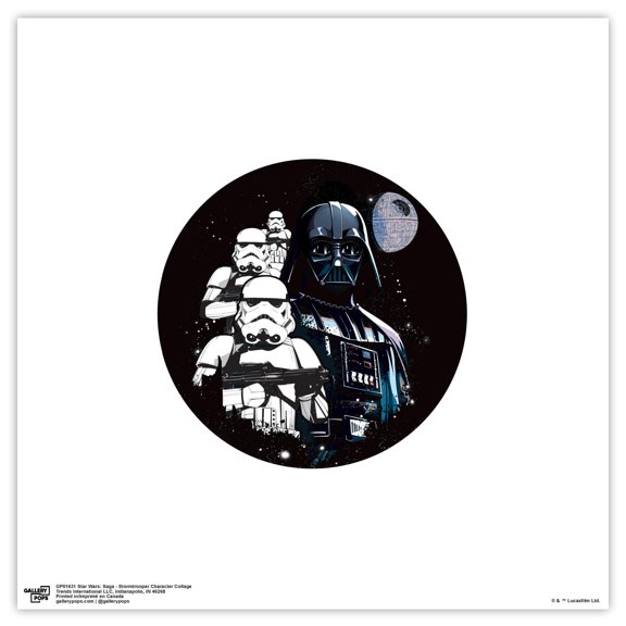 Gallery Pops Star Wars: Saga - Stormtrooper Character Collage Wall Art, Unframed Version, 12" x 12"