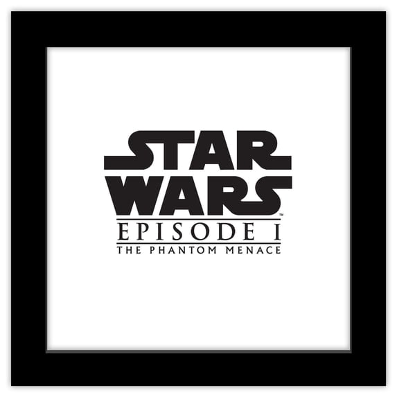 Gallery Pops Star Wars: Saga - The Phantom Menace Prequel Logo Wall Art, Black Framed Version, 12" x 12"