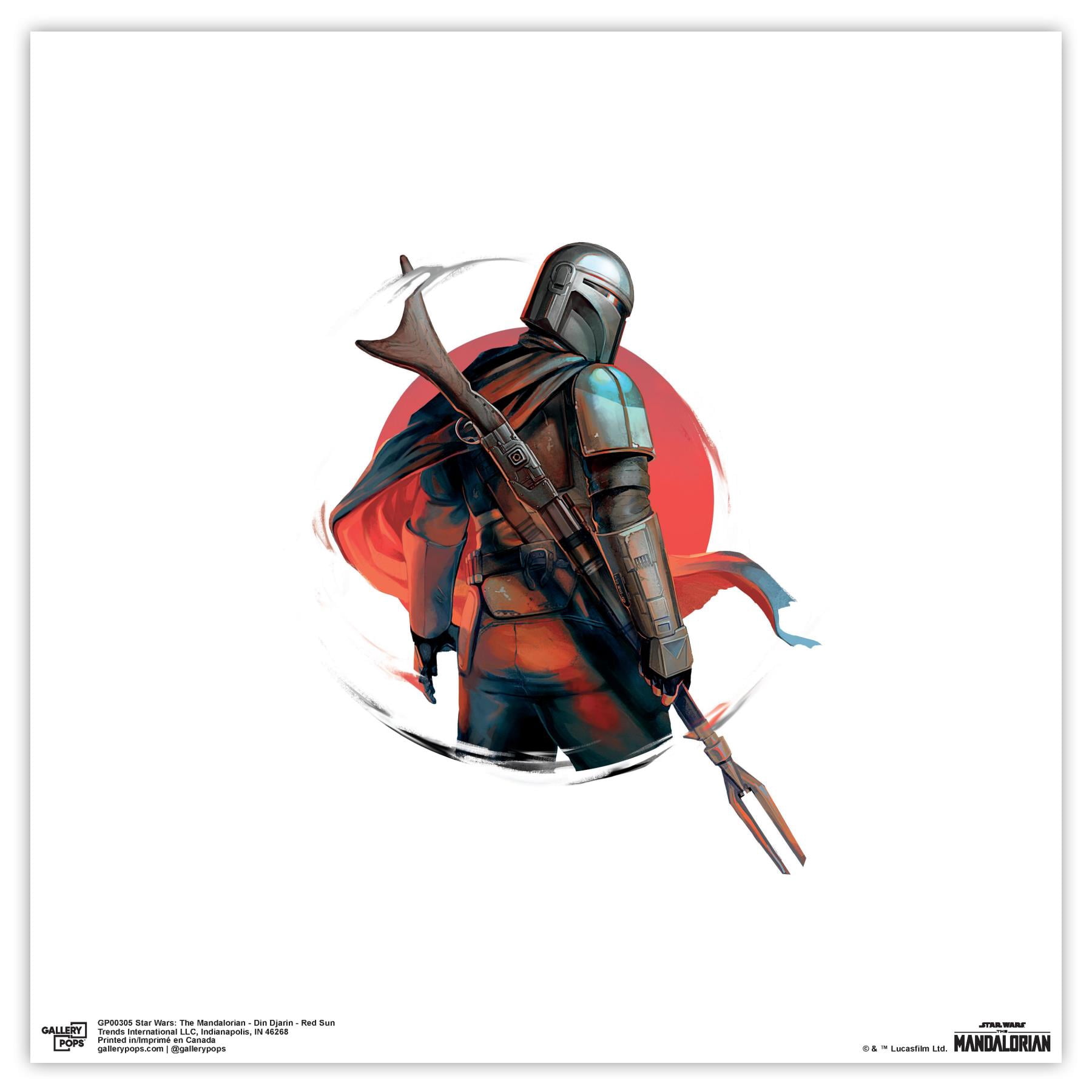 Gallery Pops Star Wars: The Mandalorian - Din Djarin - Red Sun Wall Art ...