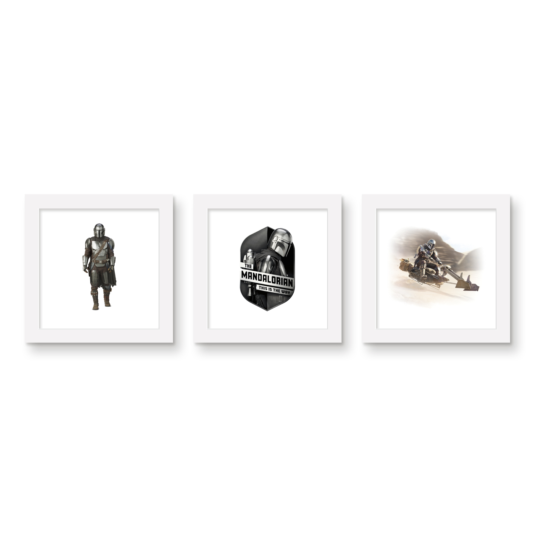 Gallery Pops Star Wars: The Mandalorian - Din Djarin Wall Art Bundle (3 ...