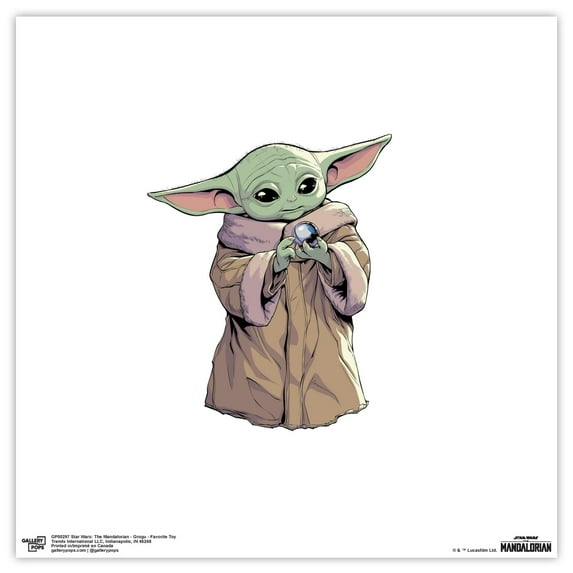 Gallery Pops Star Wars: The Mandalorian - Grogu - Favorite Toy Wall Art, Unframed Version, 12" x 12"