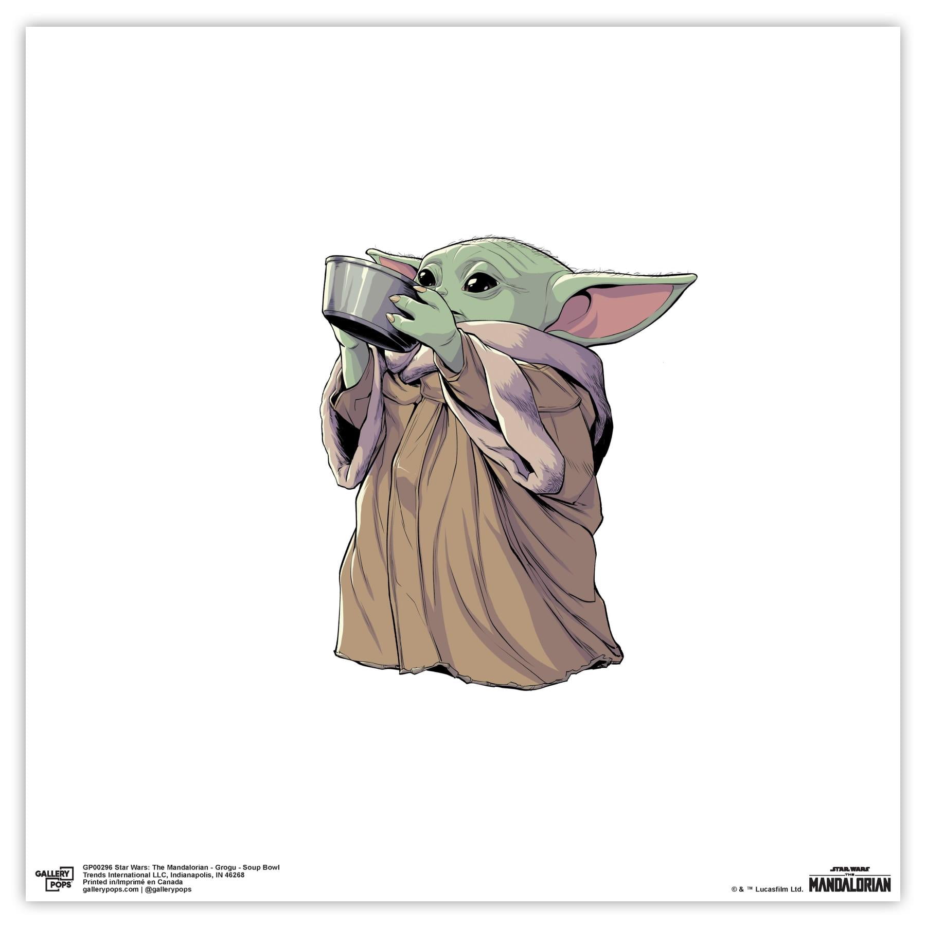 Gallery Pops Star Wars: The Mandalorian - Grogu - Soup Bowl Wall Art ...