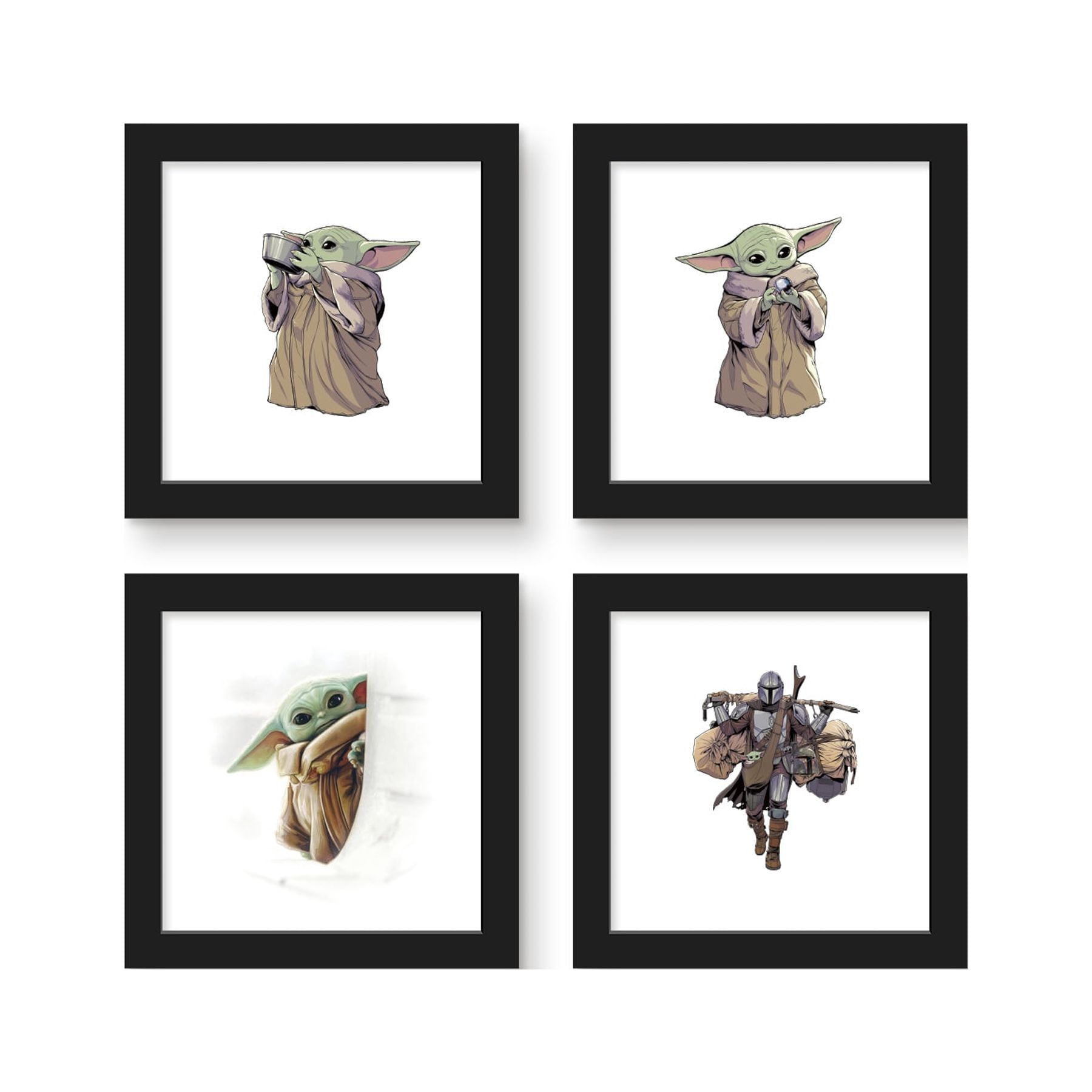 Gallery Pops Star Wars: The Mandalorian - Grogu Wall Art Bundle (4-Pack ...