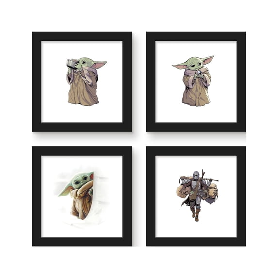 Gallery Pops Star Wars: The Mandalorian - Grogu Wall Art Bundle (4-Pack ...