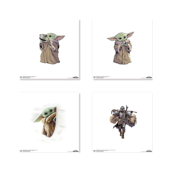 Gallery Pops Star Wars: The Mandalorian - Grogu Wall Art Bundle (4-Pack ...