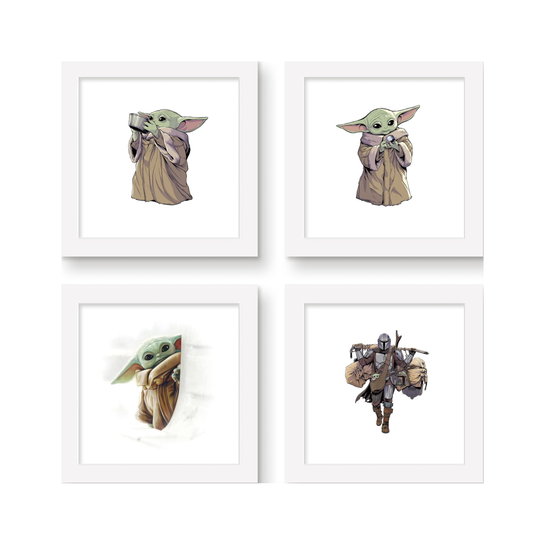 Gallery Pops Star Wars: The Mandalorian - Grogu Wall Art Bundle (4-Pack ...