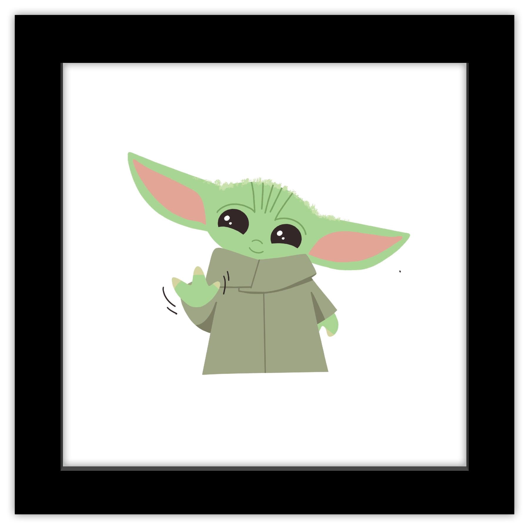 Gallery Pops Star Wars: The Mandalorian - Grogu - Wave Wall Art, Black ...