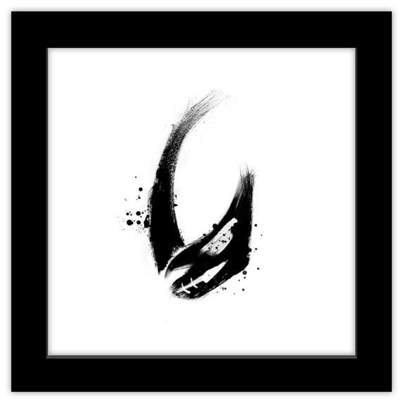 Gallery Pops Star Wars: The Mandalorian - Grunge - Clan Mudhorn Emblem Wall Art, Black Framed Version, 12" x 12"