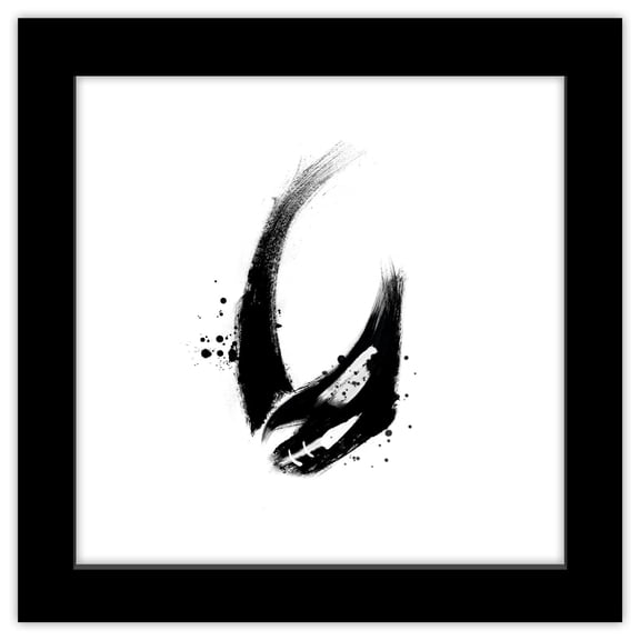 Gallery Pops Star Wars: The Mandalorian - Grunge - Clan Mudhorn Emblem Wall Art, Black Framed Version, 12" x 12"