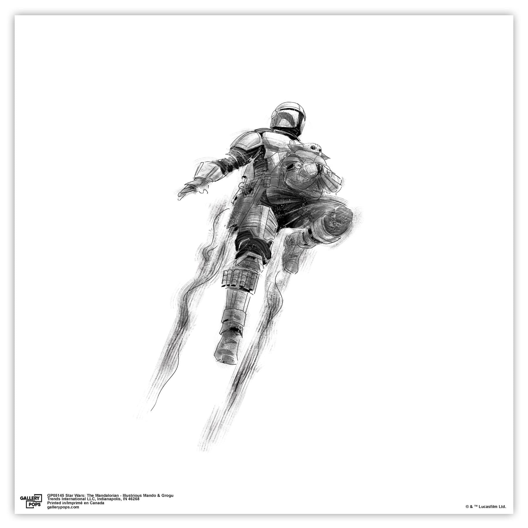 Gallery Pops Star Wars: The Mandalorian - Illustrious Mando & Grogu ...