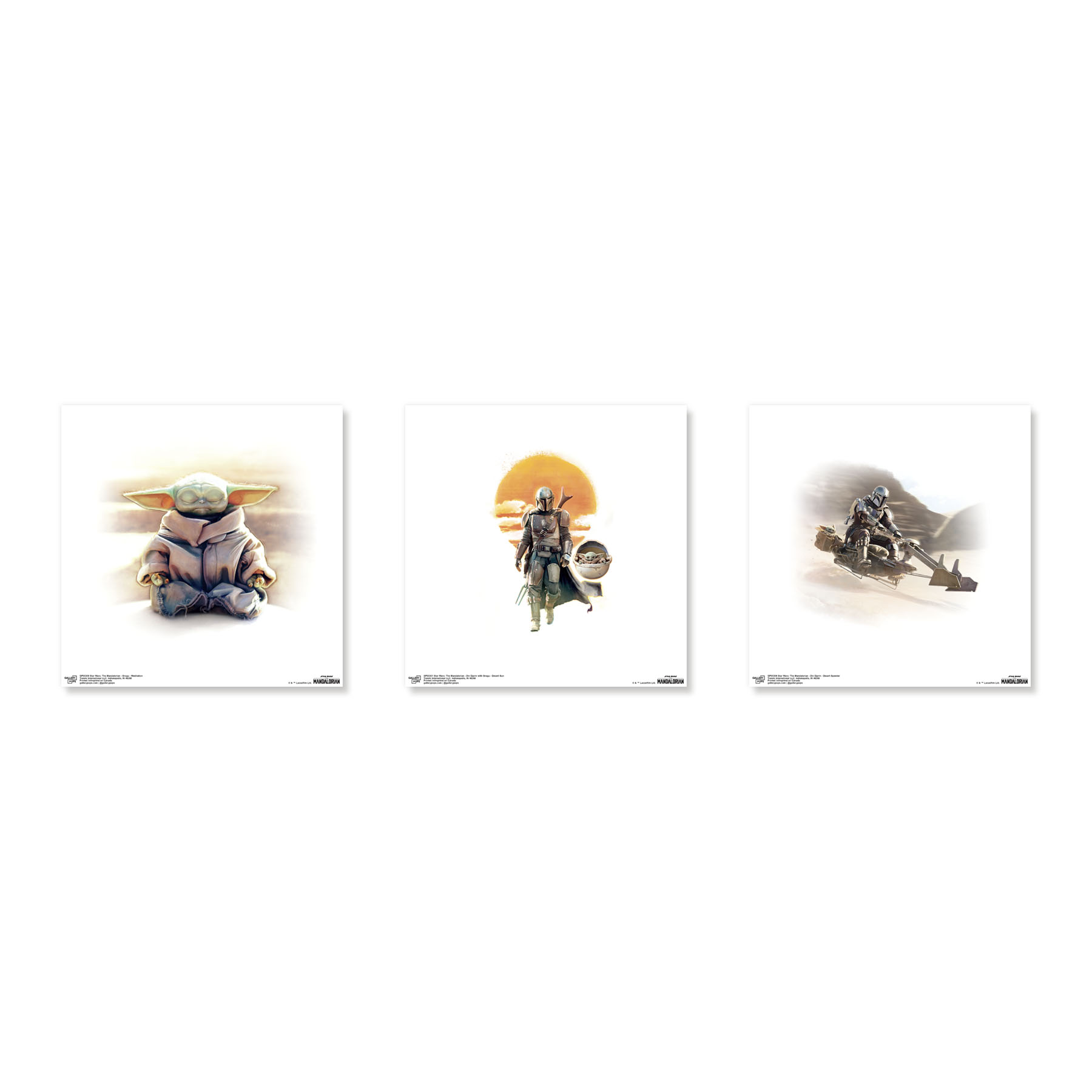 Gallery Pops Star Wars: The Mandalorian - Mando and Grogu Wall Art ...