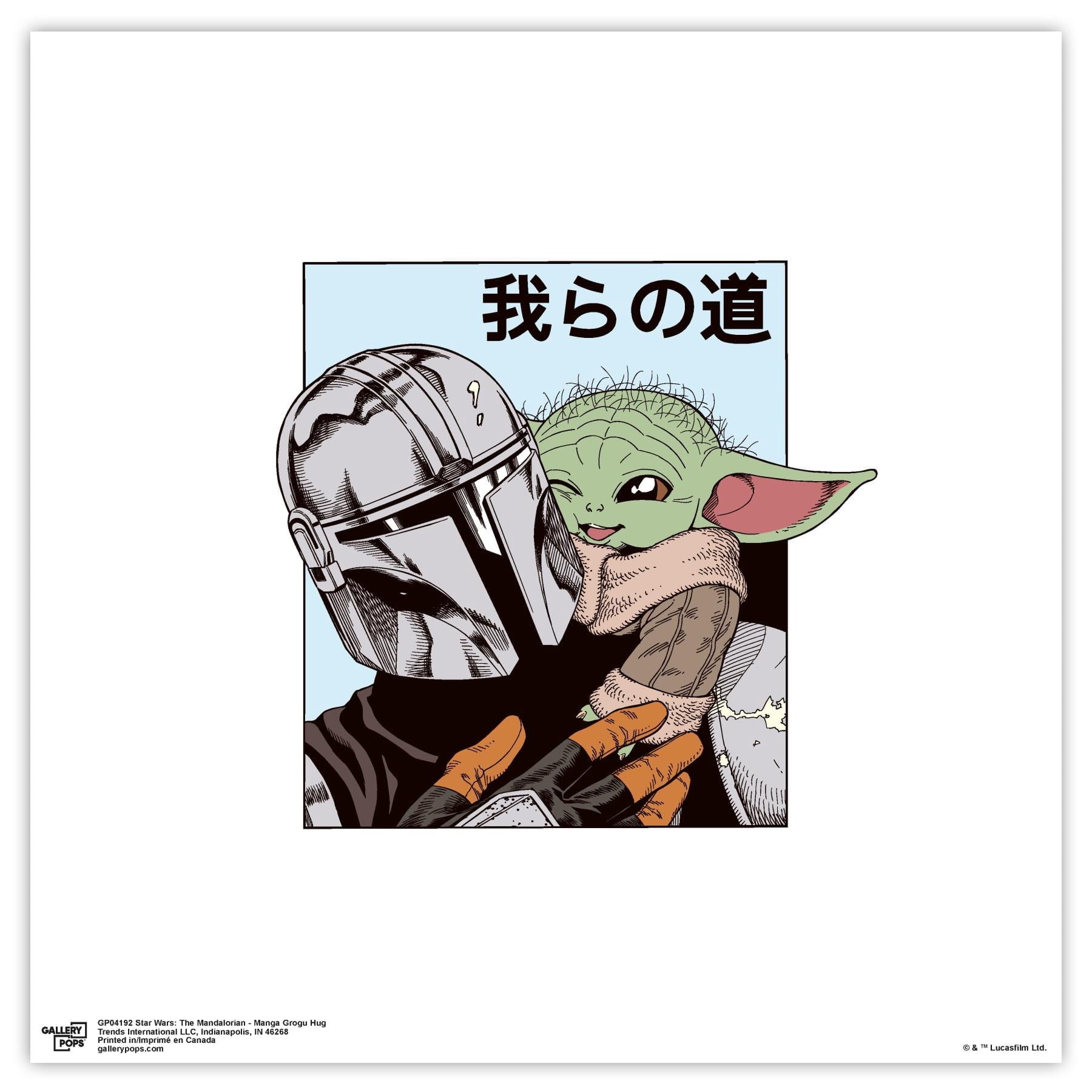 Gallery Pops Star Wars: The Mandalorian - Manga Grogu Hug Wall Art ...