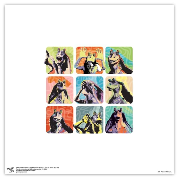 Gallery Pops Star Wars: The Phantom Menace - Jar Jar Binks Pop Art Wall Art, Unframed Version, 12" x 12"