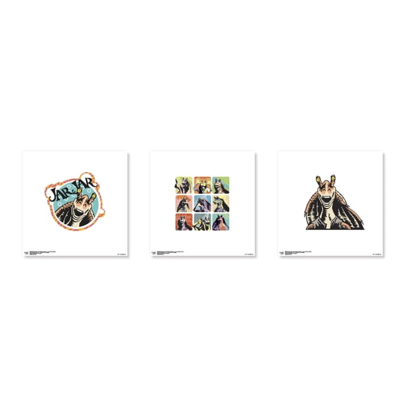Gallery Pops Star Wars: The Phantom Menace - Jar Jar Binks Wall Art Bundle (3-Pack)
