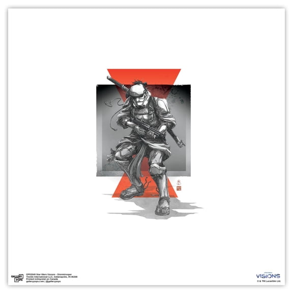 Gallery Pops Star Wars: Visions - Stormtrooper Wall Art, Unframed Version, 12" x 12"