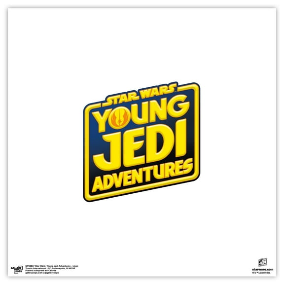 Gallery Pops Star Wars: Young Jedi Adventures - Logo Wall Art, Unframed Version, 12" x 12"