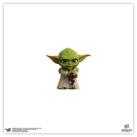 Gallery Pops Star Wars: Young Jedi Adventures - Master Yoda Wall Art, Unframed Version, 12" x 12"